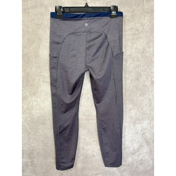 Athleta 7/8 Tight Legging Size Medium Ultimate Stash Pocket Heather Dress Blue - Picture 5 of 12